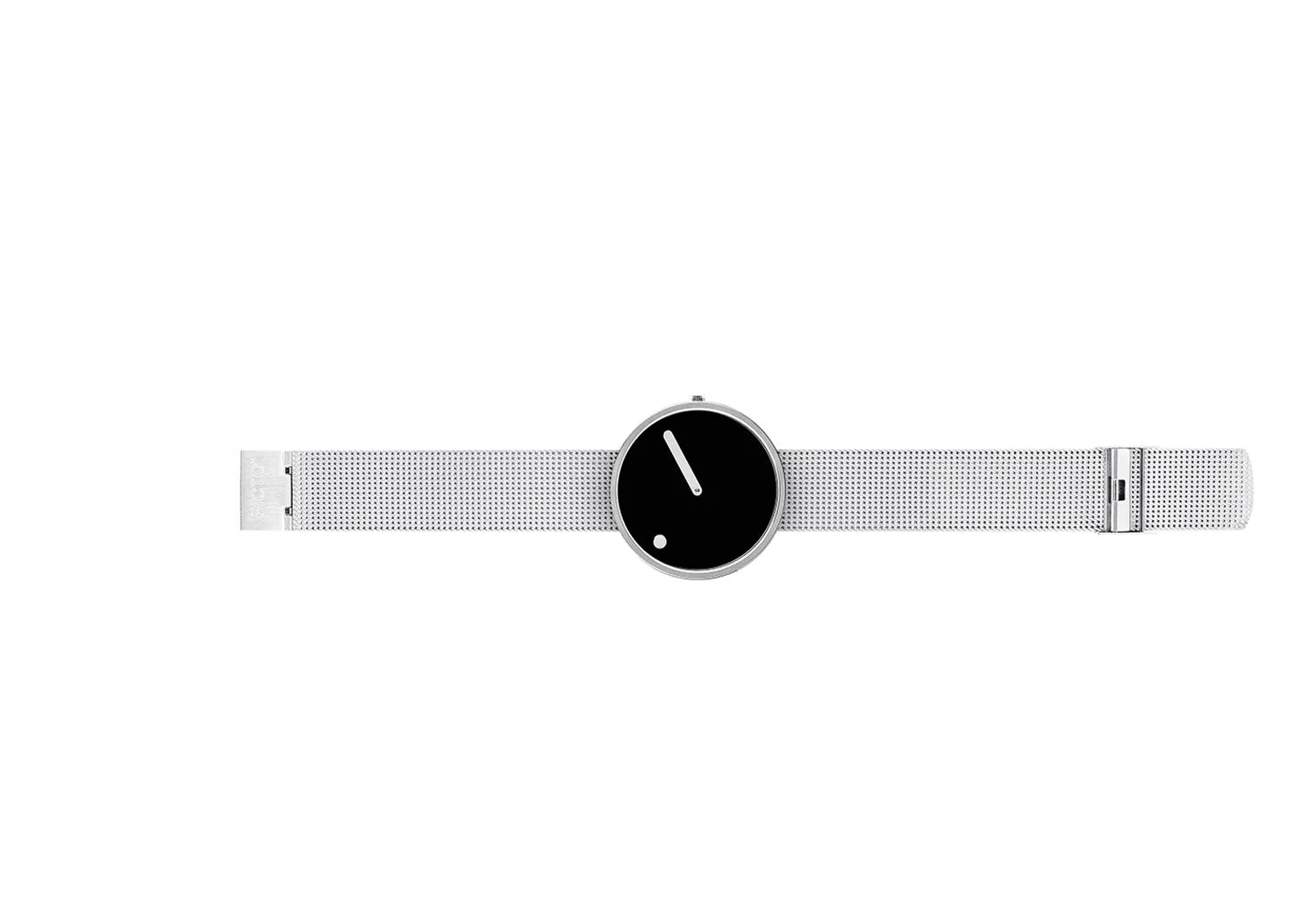 Black Picto Watch | Steel Mesh Strap