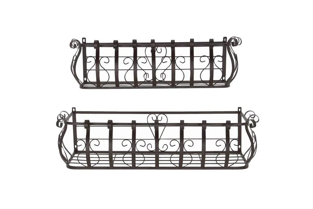 BROWN IRON FARMHOUSE PLANTSTAND