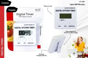 Cassia Digital Kitchen Timer With Stand Up to 99 minutes KT-238