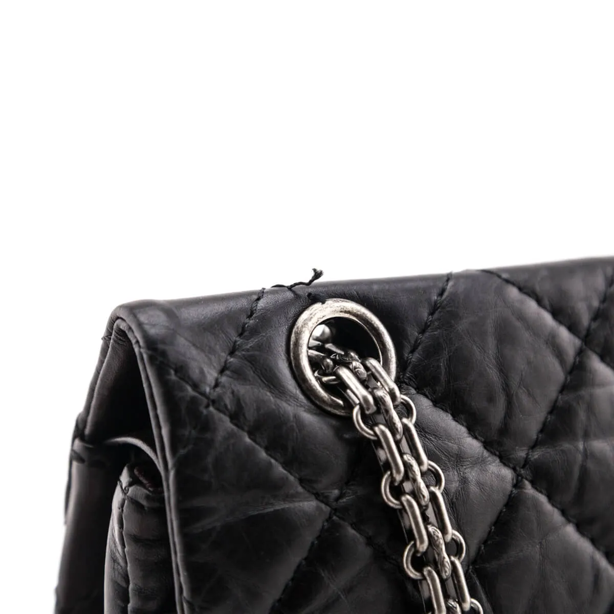 Chanel Black Quilted Aged Calfskin 2.55 Reissue 226 Flap Bag