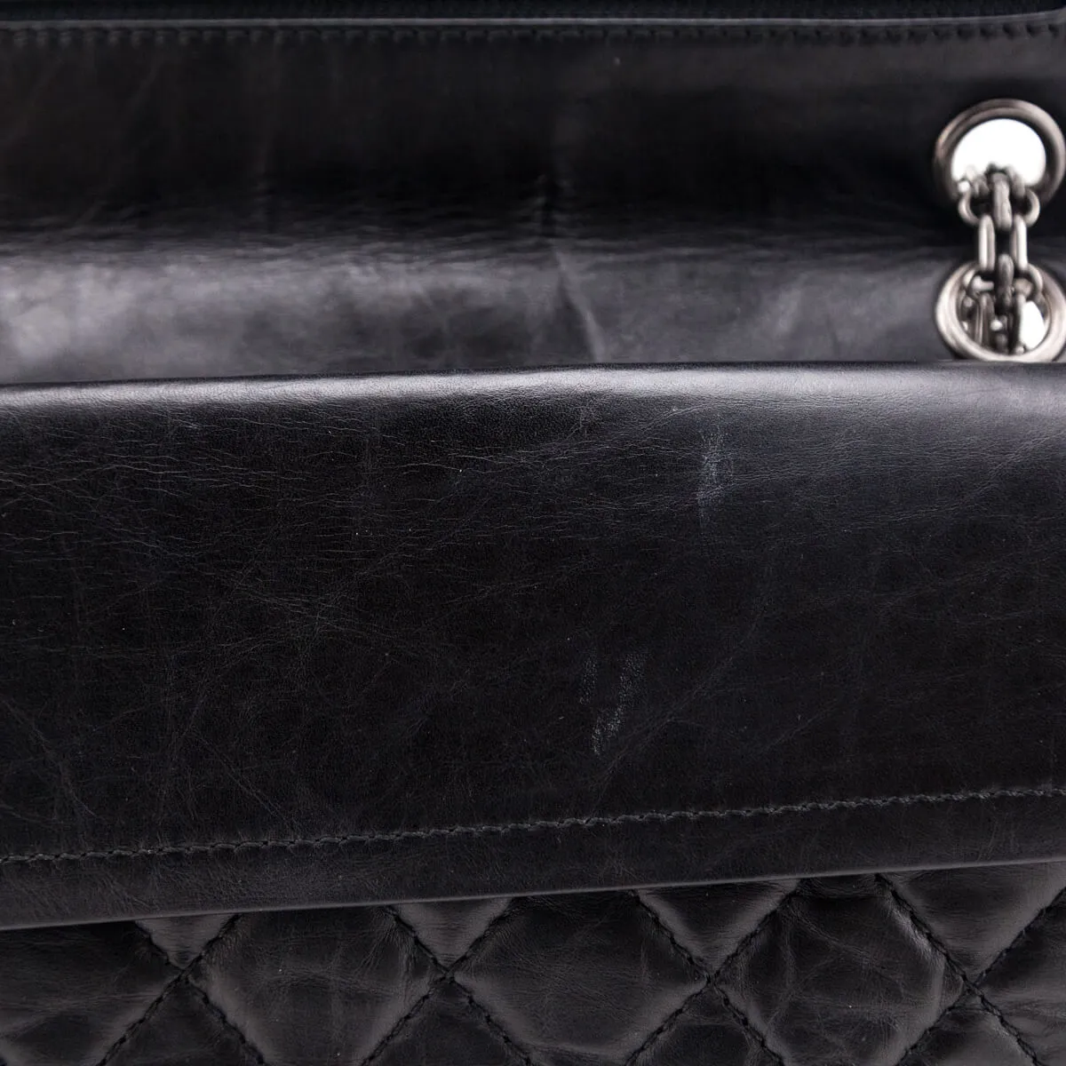 Chanel Black Quilted Aged Calfskin 2.55 Reissue 226 Flap Bag
