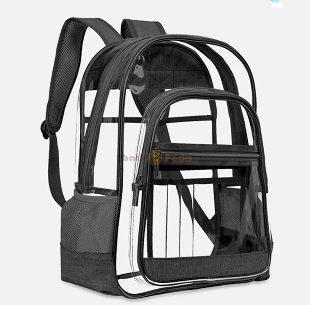 Clear Backpack for School Transparent PVC Bookbag See Through Bag for Women Work Travel Bag