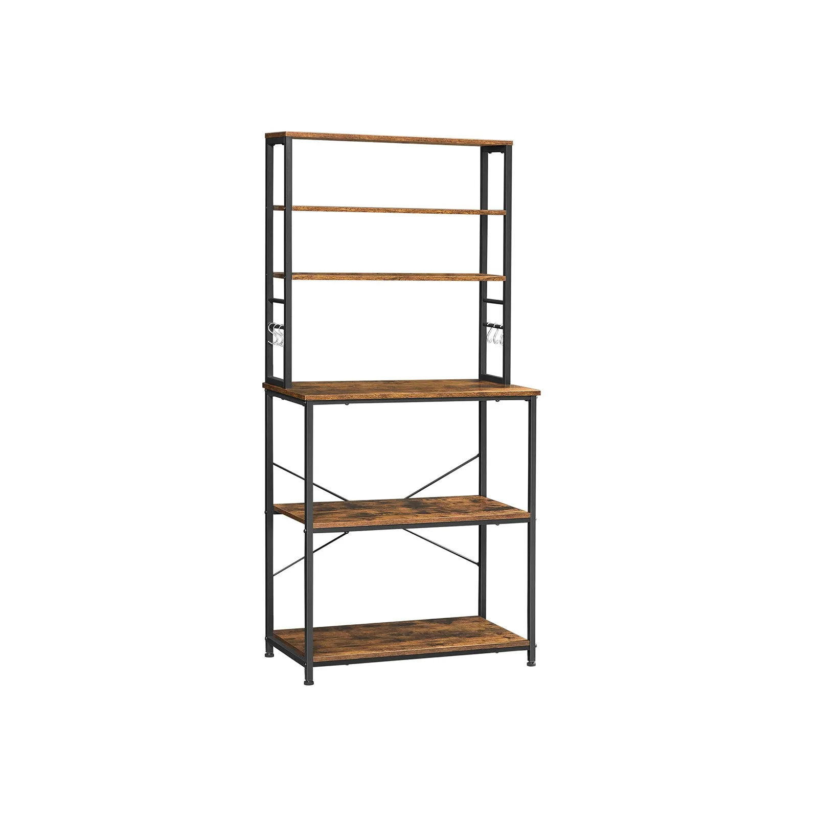 Coffee Bar with 6-Tier Shelves