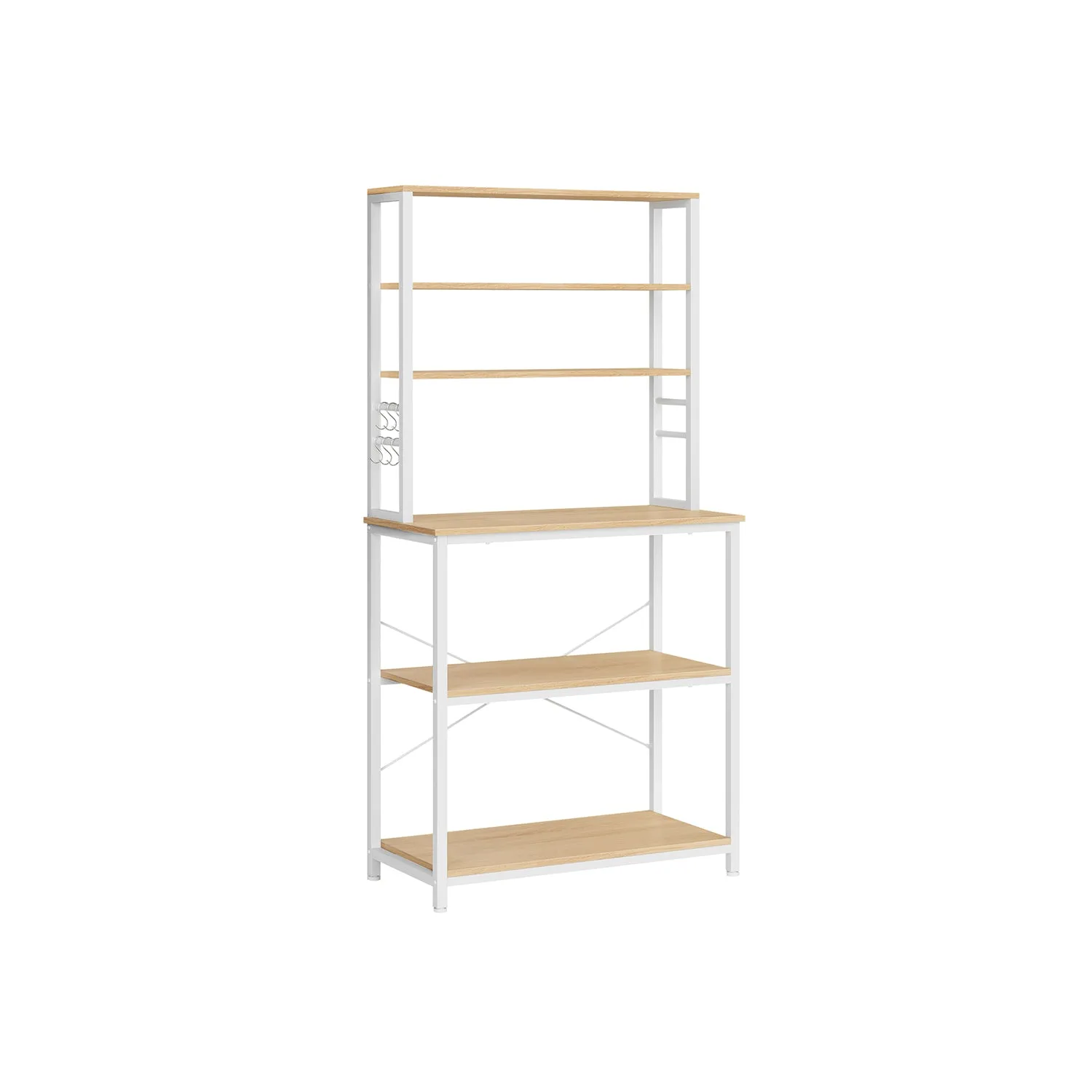Coffee Bar with 6-Tier Shelves