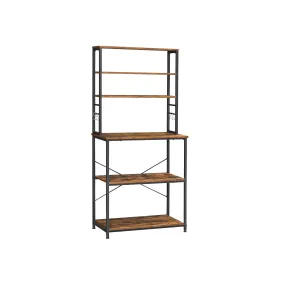 Coffee Bar with 6-Tier Shelves