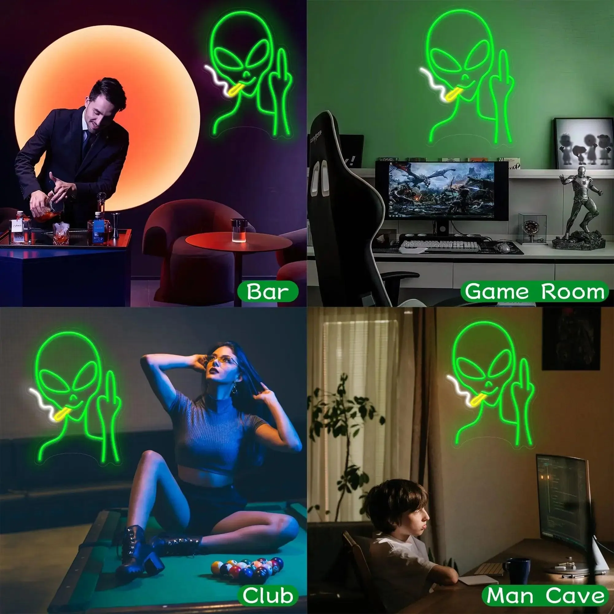 Cosmic Vibe LED Neon Light: Adjustable Brightness for Stylish Home and Party Ambiance
