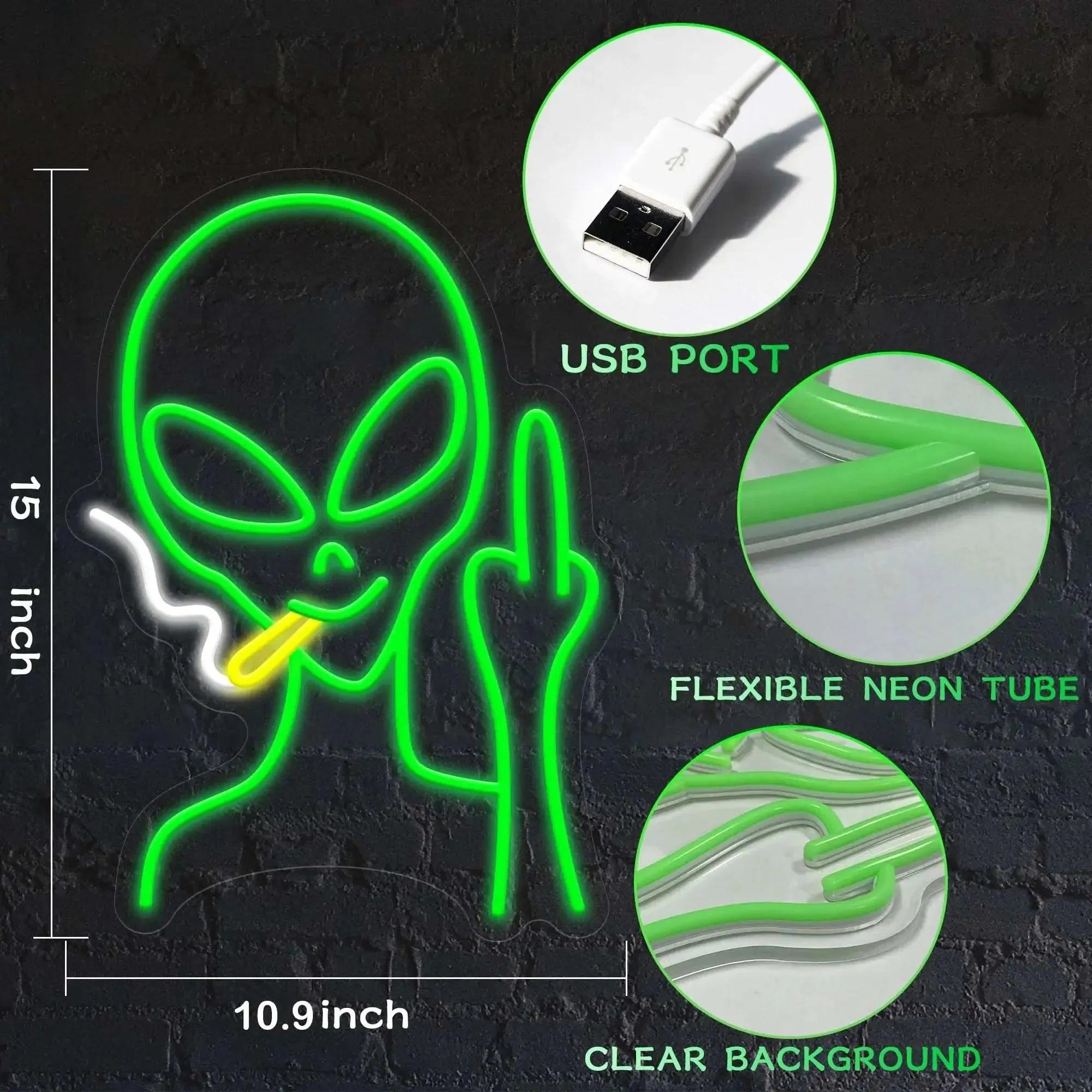Cosmic Vibe LED Neon Light: Adjustable Brightness for Stylish Home and Party Ambiance