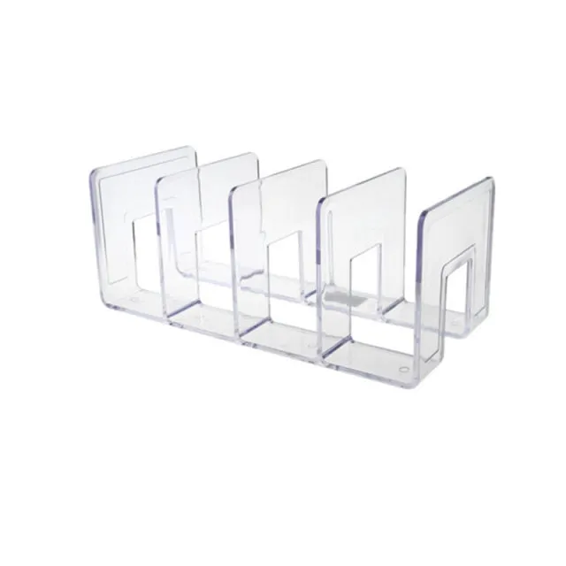 Desktop Book Storage Magazine Standing Organizer Acrylic Thickening Transparent Bookcase Divider Book Shelf Student Desk Office