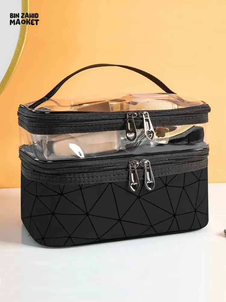 DUAL LAYER CLEAR MAKEUP BAG