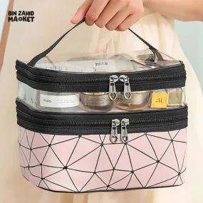 DUAL LAYER CLEAR MAKEUP BAG