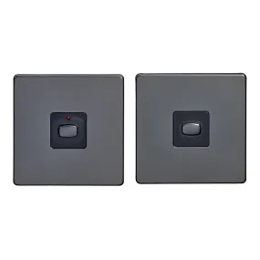 Energenie MIHO044 Alexa Compatible MiHome 2-Way Light Switch, 250 W, 240 V, Black Nickel