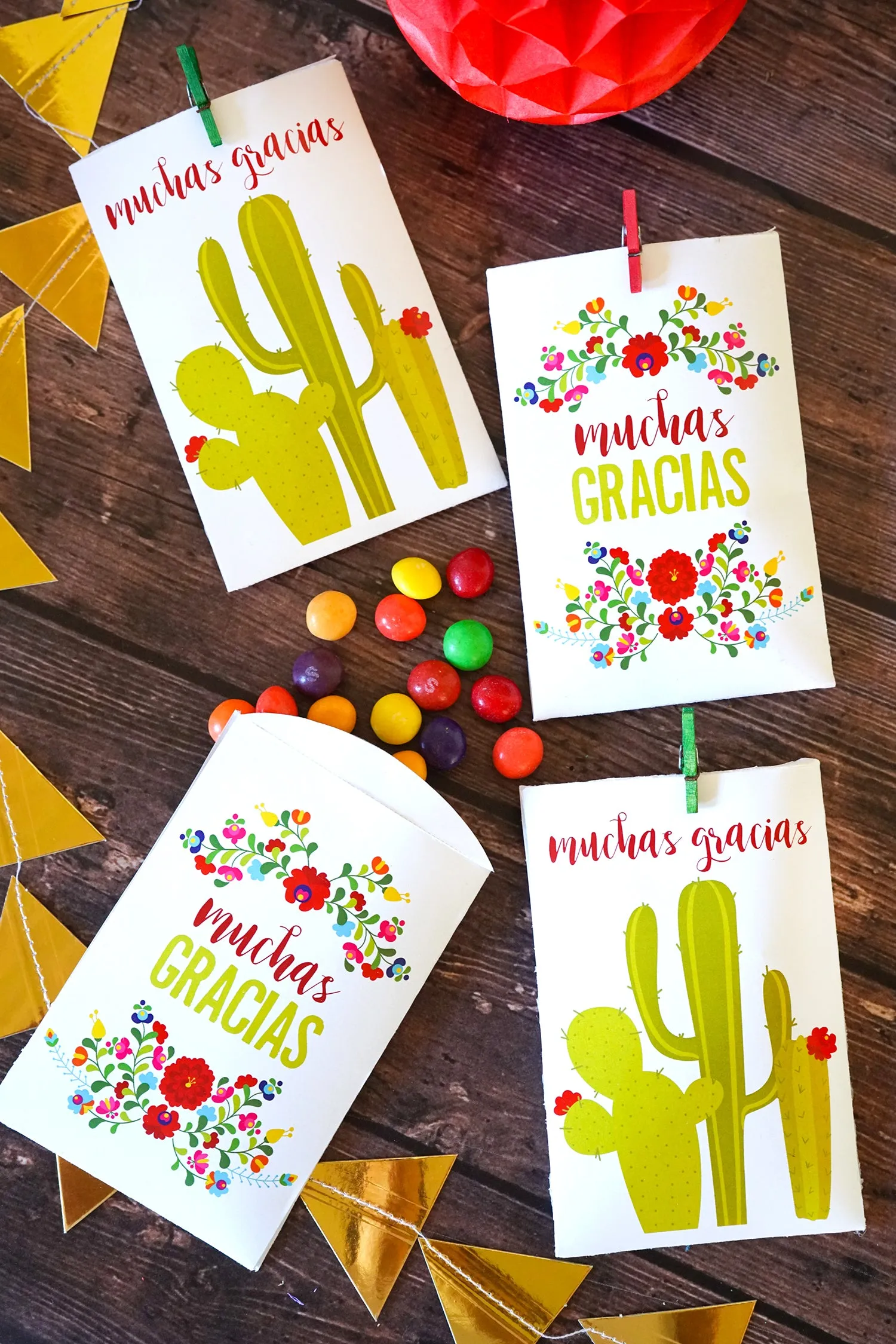 Fiesta Party Favor Bags | Mexican Fiesta Favor Pockets