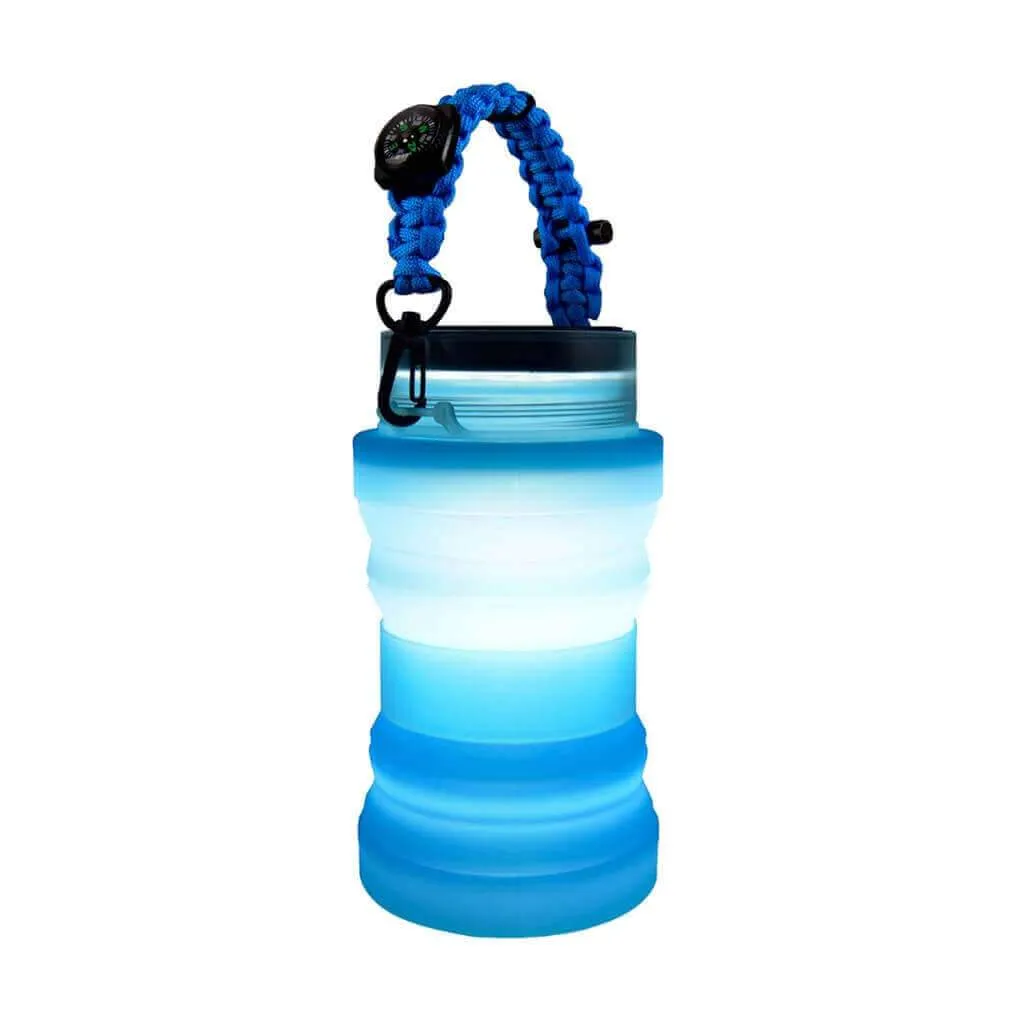 Foldable solar charging water bottle night light