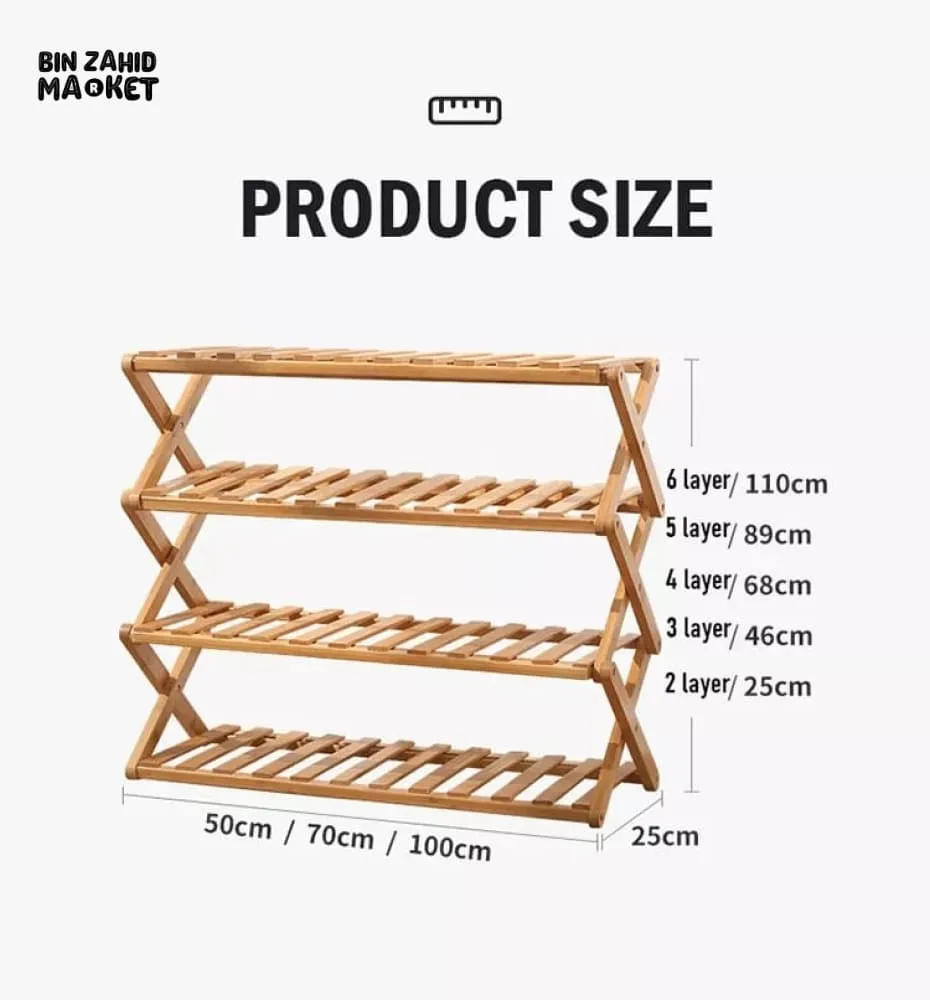 FOLDABLE WOODEN SHOE RACK