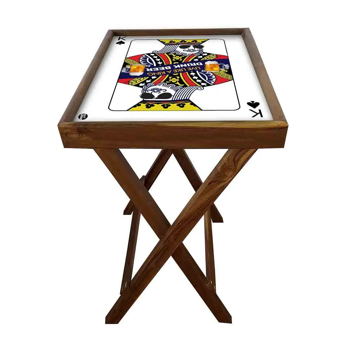 Folding Eating Trays Serving Side Tables for Living Room - like King