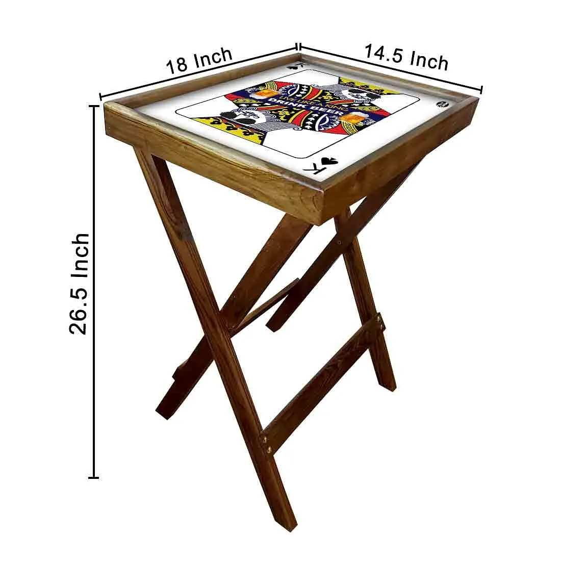 Folding Eating Trays Serving Side Tables for Living Room - like King