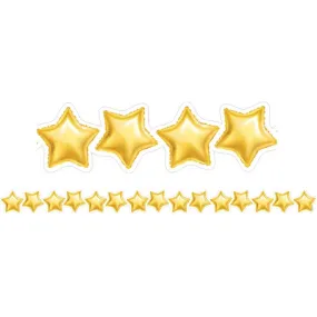 Gold Mylar Balloon Stars Border