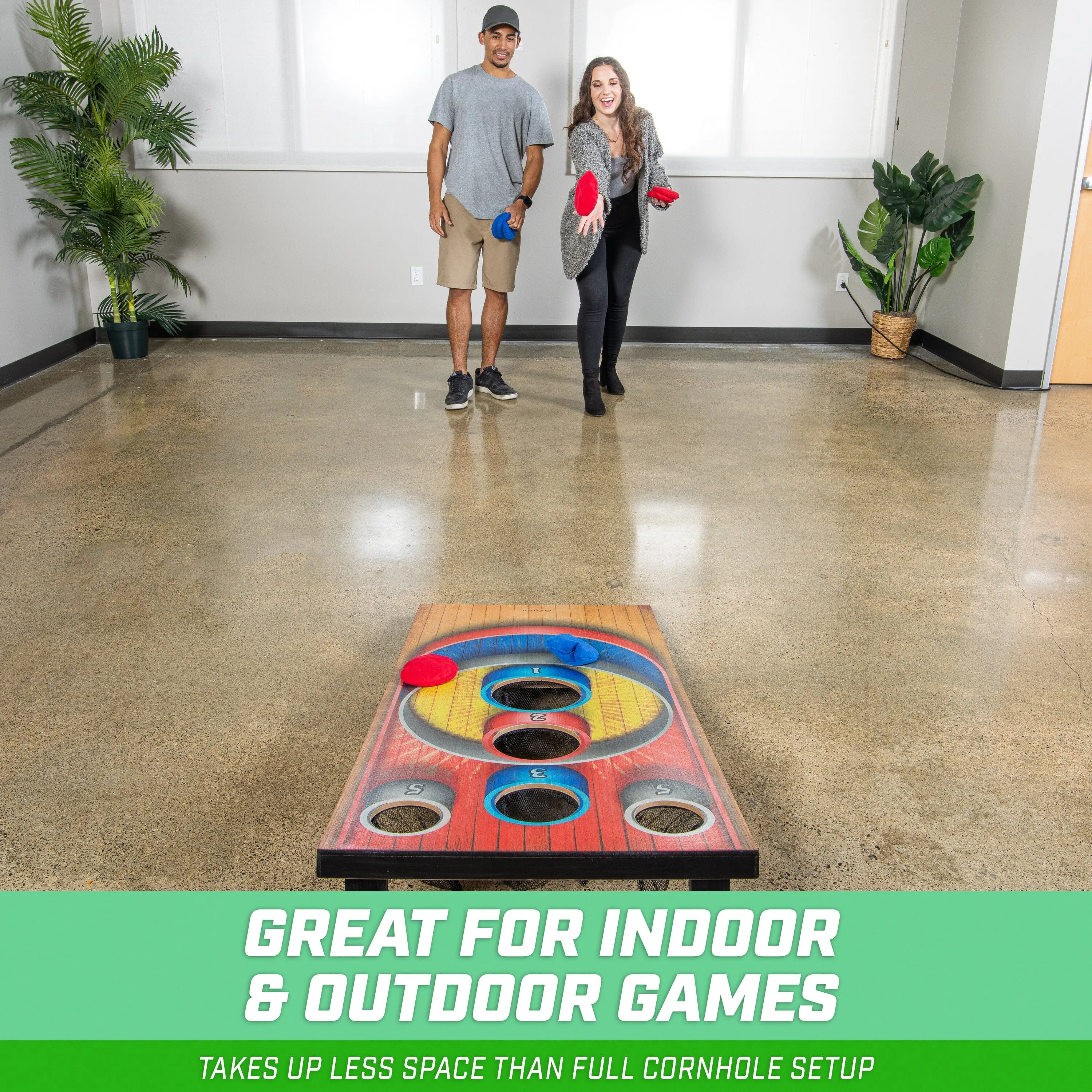 GoSports Carnival Arcade Toss Cornhole Game - Indoor or Outdoor Bean Bag Toss