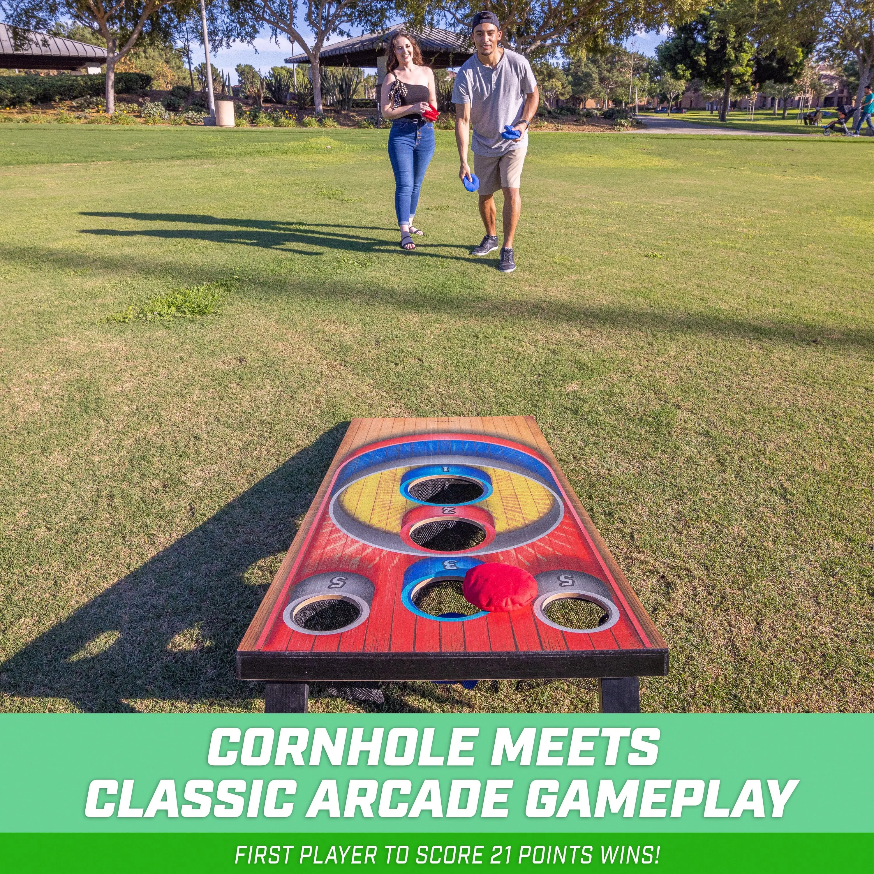 GoSports Carnival Arcade Toss Cornhole Game - Indoor or Outdoor Bean Bag Toss