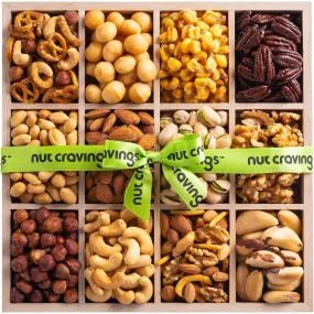 Green Ribbon Mixed Nuts Wood Tray  NCG100020