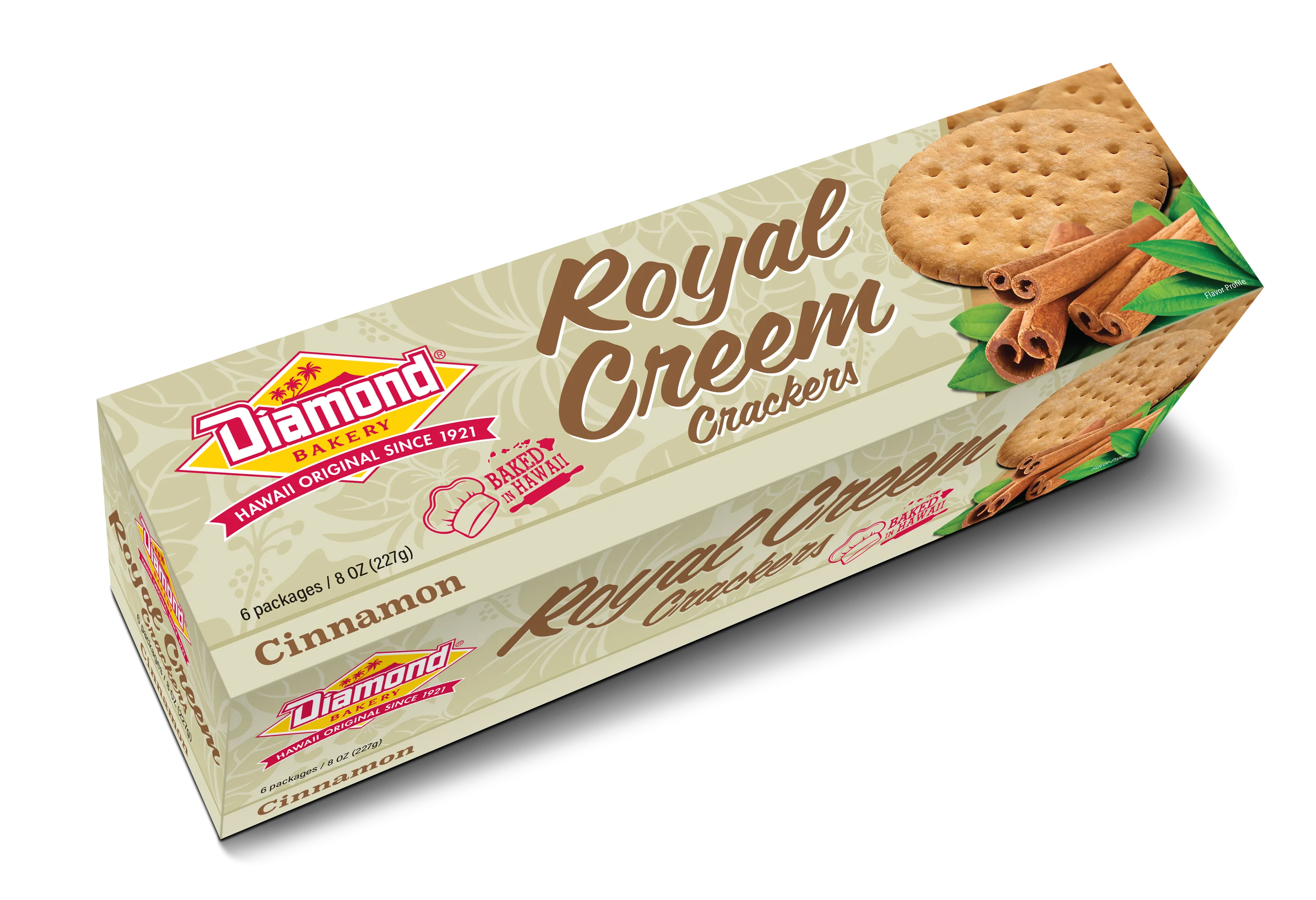 Hawaiian Royal Creem Crackers, Cinnamon (8oz)