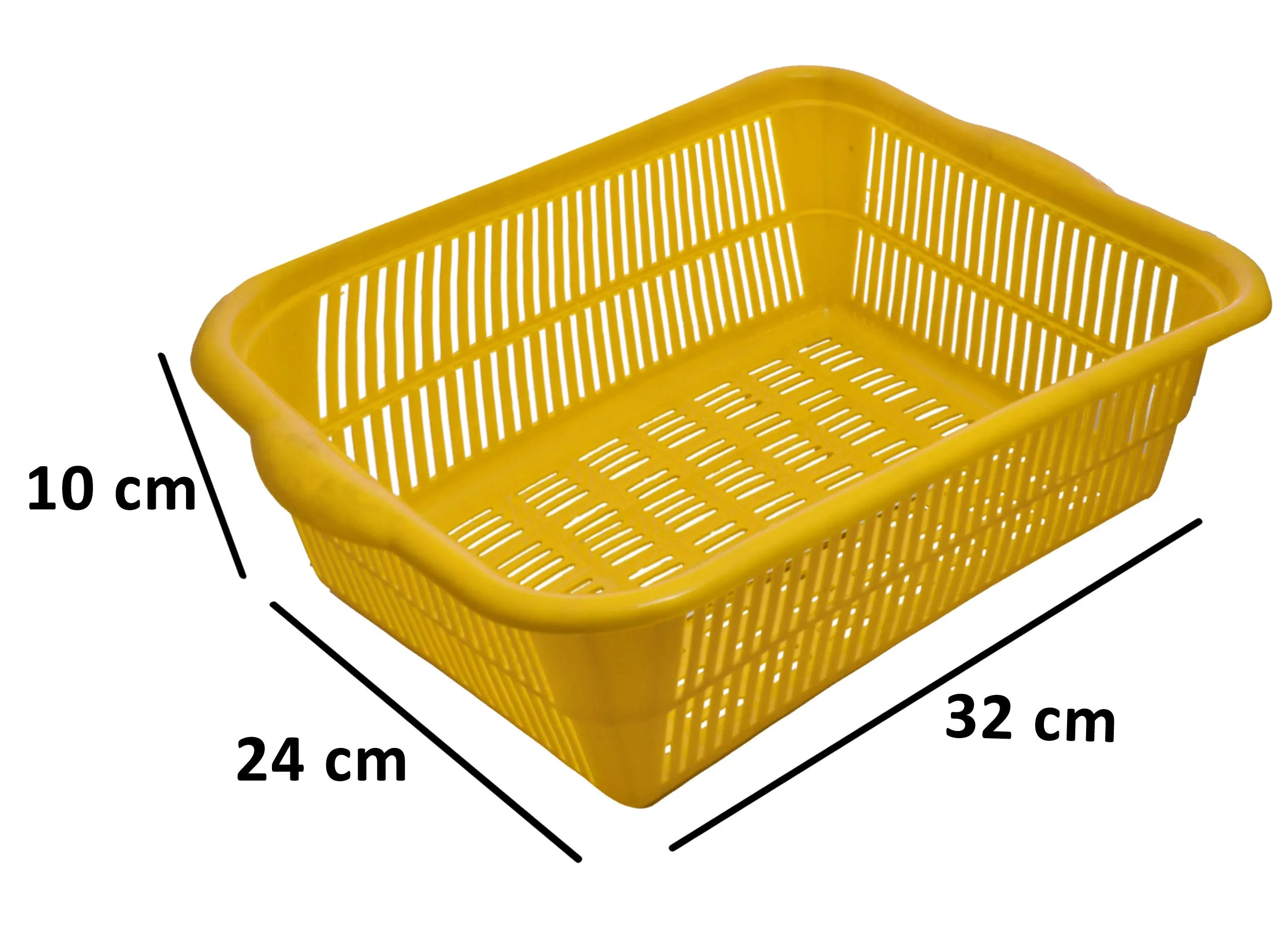 Heart Home Plastic Kitchen Small Size Dish Rack Drainer Vegetables and Fruits Washing Basket Dish Rack Multipurpose Organizers (Yellow)- HEART3616