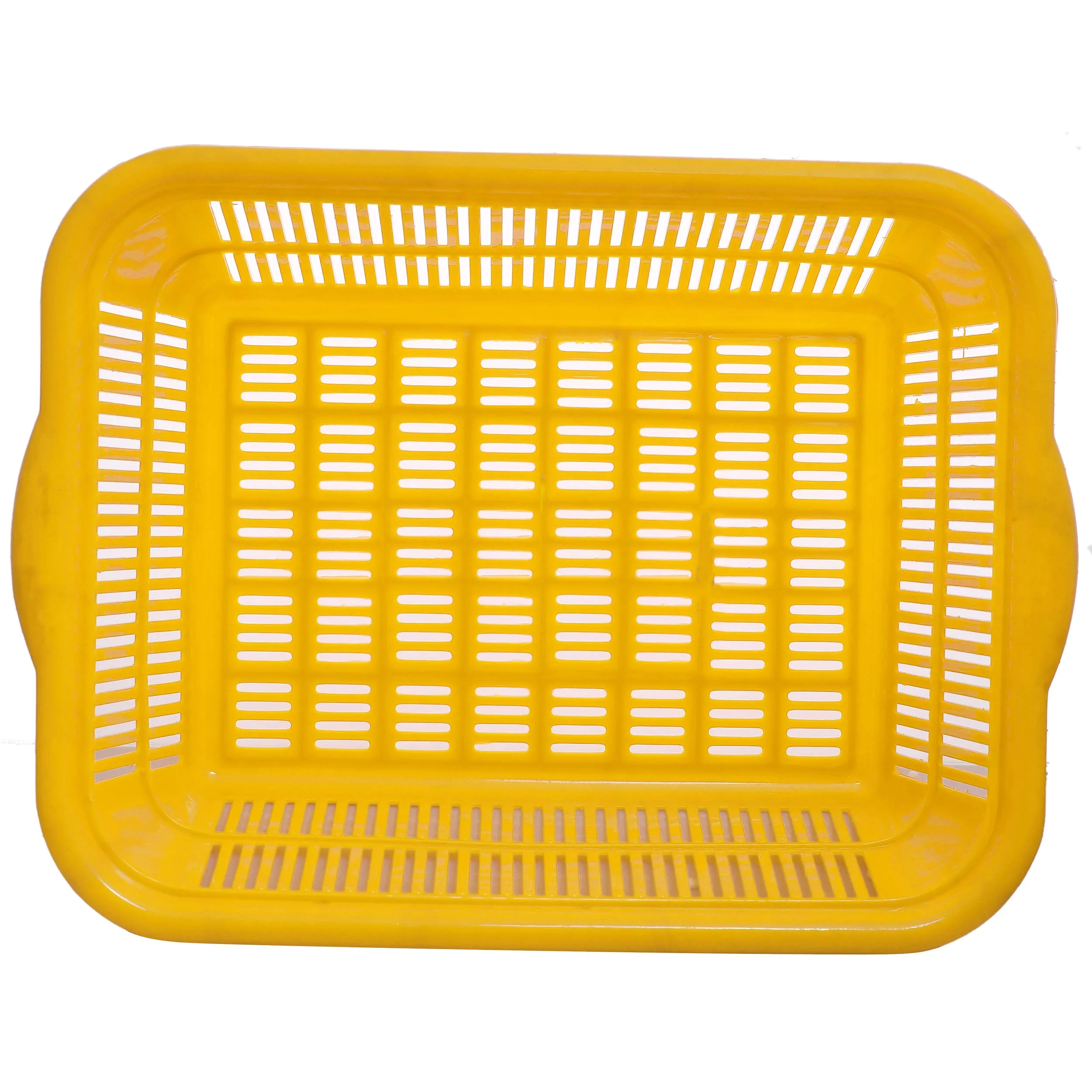 Heart Home Plastic Kitchen Small Size Dish Rack Drainer Vegetables and Fruits Washing Basket Dish Rack Multipurpose Organizers (Yellow)- HEART3616
