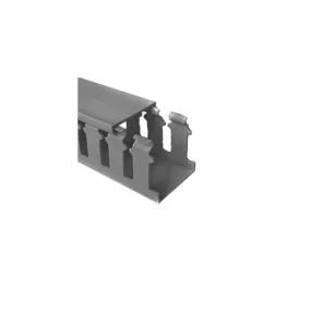 HellermannTyton 181-44037 Open Slot Wire Duct 4" x 4", Black, 6FT