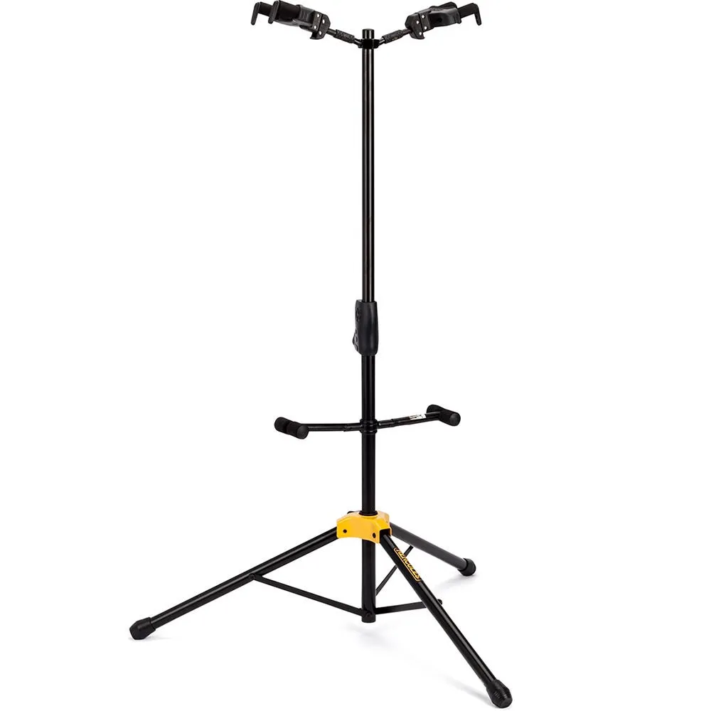 Hercules Auto Grip Double Guitar Stand W/ Foldable Backrest