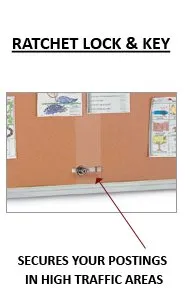Indoor Bulletin Cork Board 50x40 with Your Personalized Message Header   Metal Display Case with Two Sliding Glass Doors