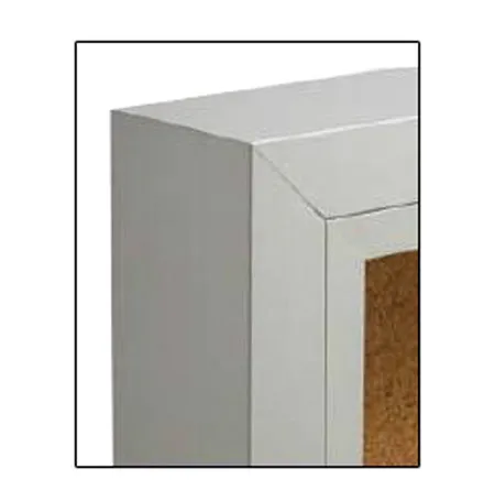 Indoor Bulletin Cork Board 50x40 with Your Personalized Message Header   Metal Display Case with Two Sliding Glass Doors