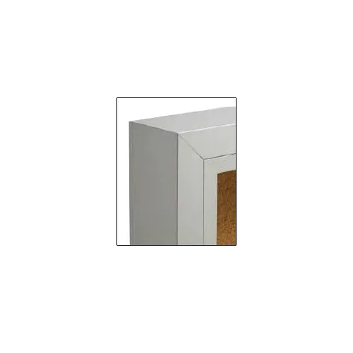 Indoor Bulletin Cork Board 50x40 with Your Personalized Message Header   Metal Display Case with Two Sliding Glass Doors