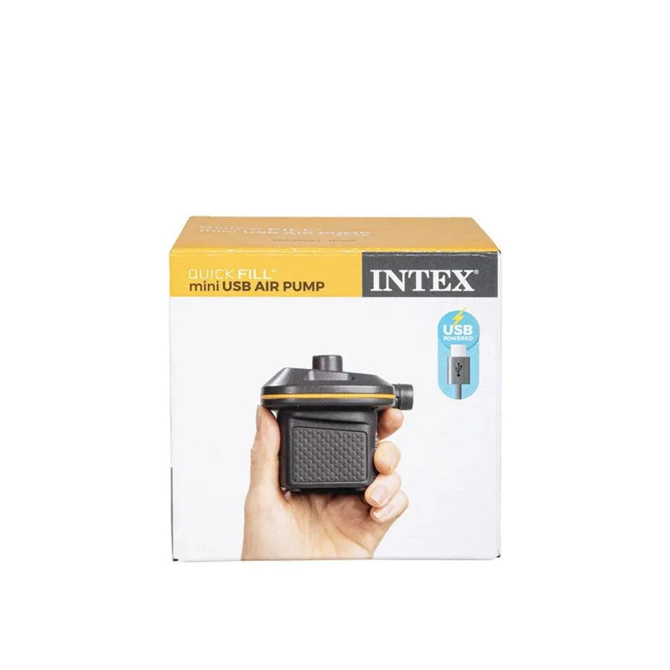 Intex Mini USB Electric Air Pump for Rapid Inflation & Nozzle Pack