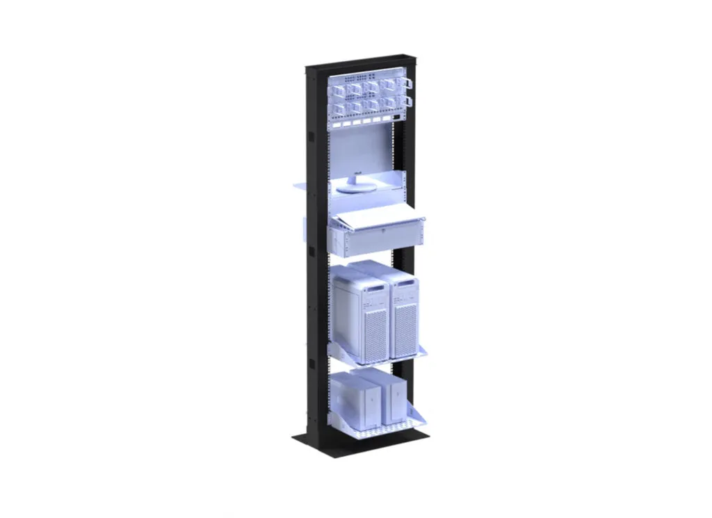 Kendall Howard 41 Unit (41U) 2 Post Cable Cove Server Rack