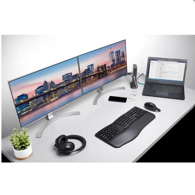 Kensington SD4849P Docking Station USB-C Triple Video Driverless with 100W Power Delivery Black
