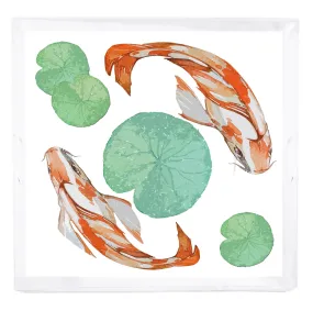Koi Coral 18X18 Acrylic Tray