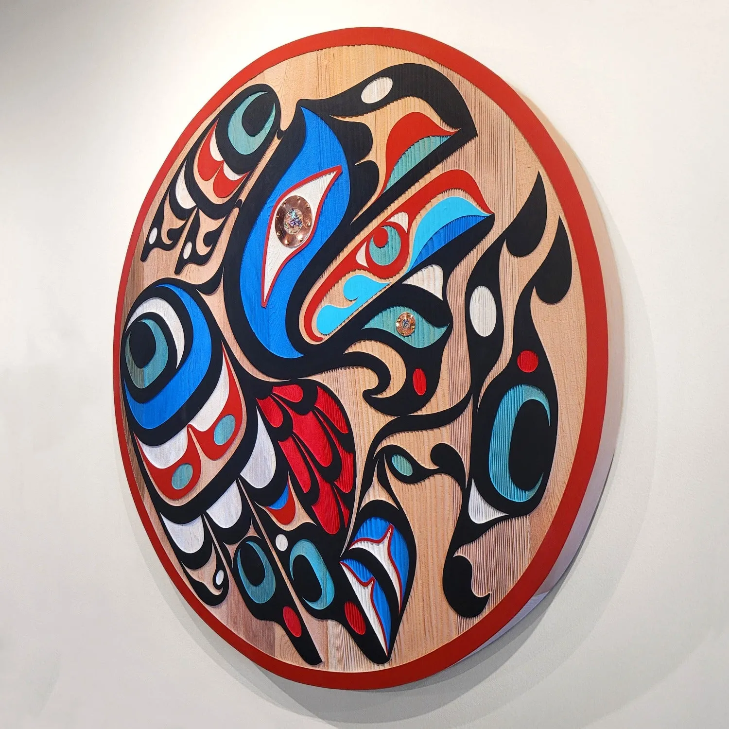 Large Sandblasted Raven Panel