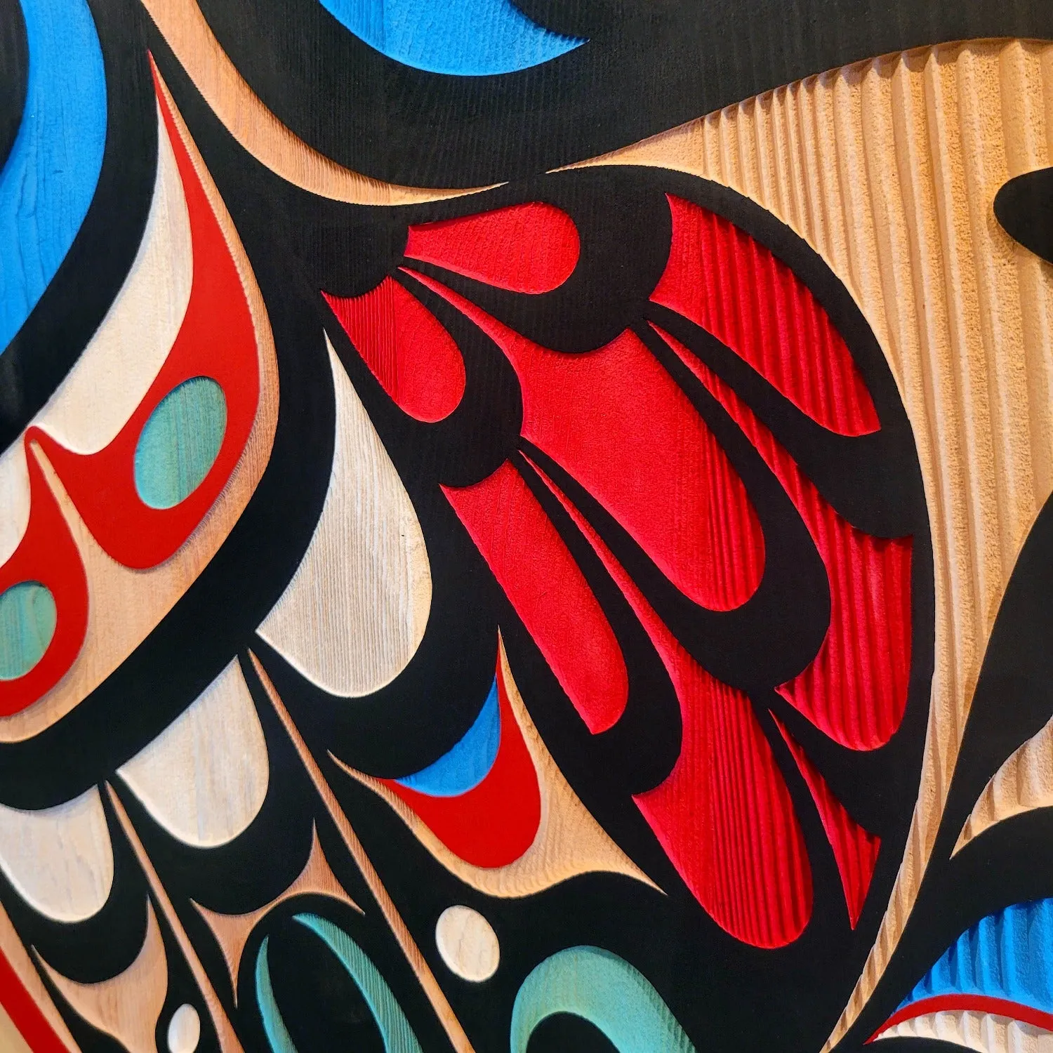 Large Sandblasted Raven Panel