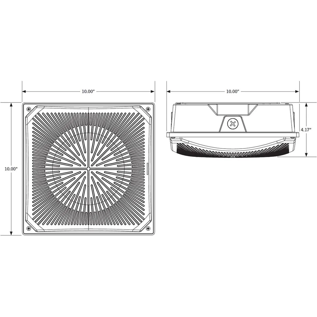 LED Parking Garage Light With Photocell, 8400 Lumens, 40/60 Watts, 30K/40K/50K, 120-277V