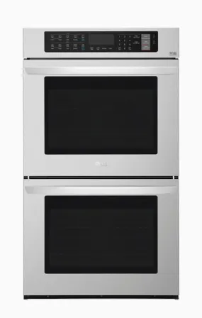 LG EasyClean 30-in Self-Cleaning Single-Fan European Element Double Electric Wall Oven (Stainless Steel)