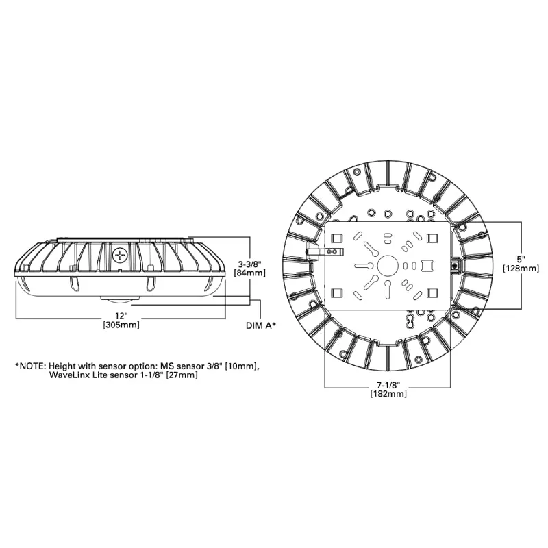 Lumark RPGC 31W/49W/63W LED Round Canopy Light