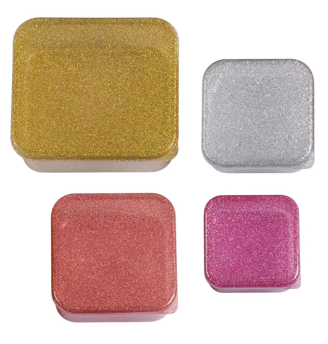 Lunch & Snack Box Set - Glitter - Gold Blush