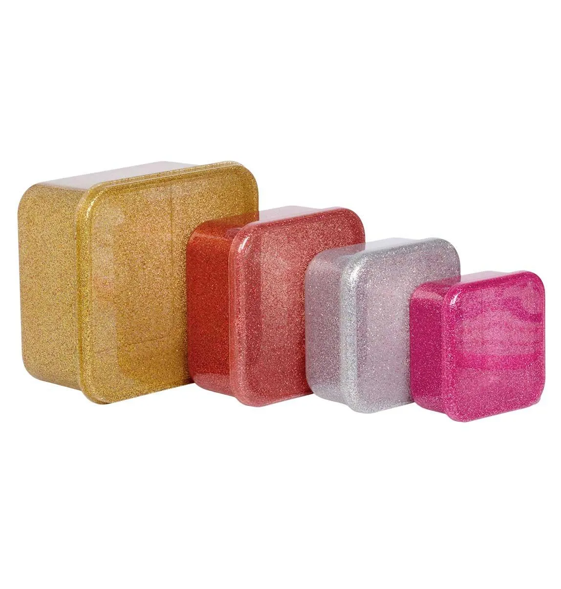 Lunch & Snack Box Set - Glitter - Gold Blush