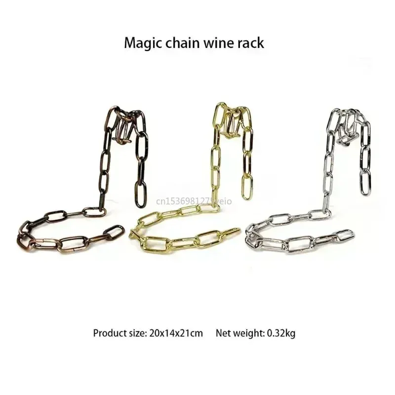 Magical Suspension iron Chain Wine Bottle Rack