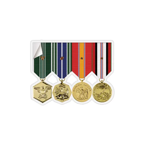 Mini Anodized Medal Rack Sticker