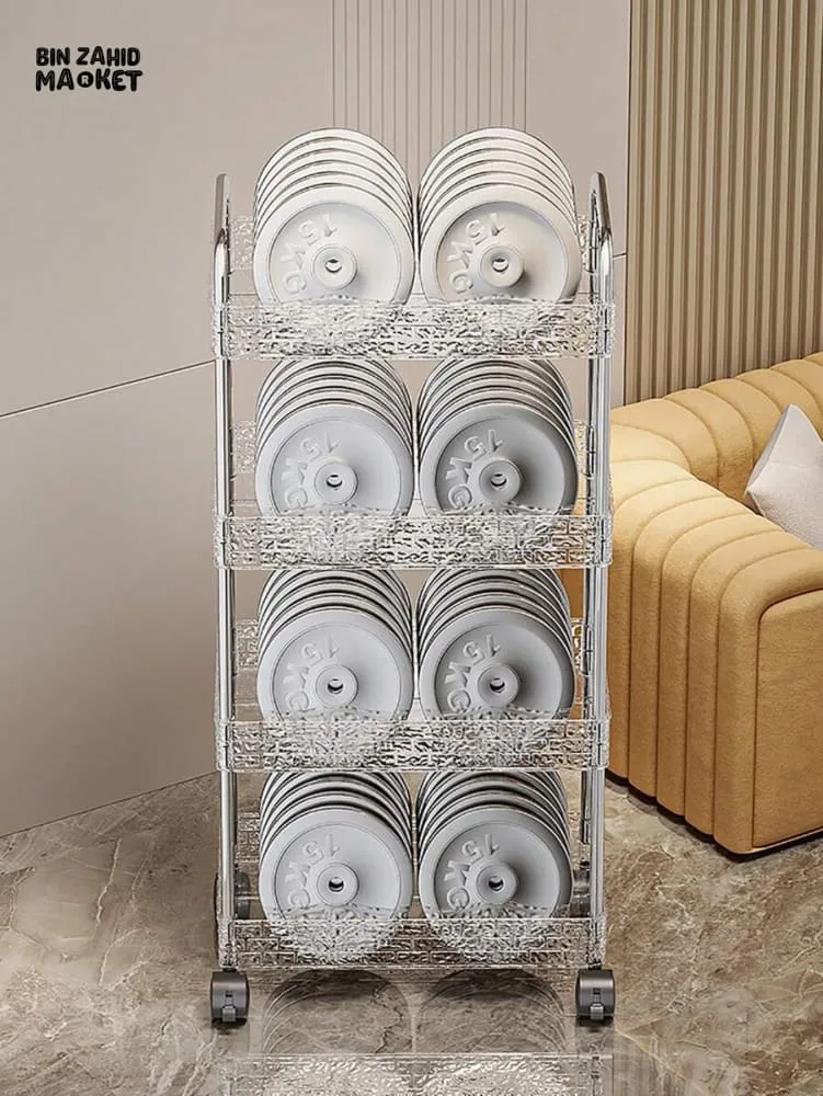 MULTIPLE LAYERS ACRYLIC MADE STORAGE CART WITH WHEELS