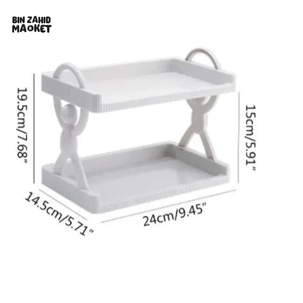 MULTIPURPOSE 2 LAYERS WALL STORAGE SHELF