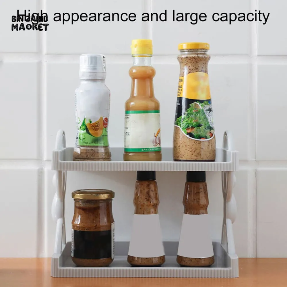 MULTIPURPOSE 2 LAYERS WALL STORAGE SHELF