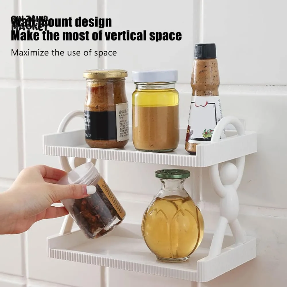 MULTIPURPOSE 2 LAYERS WALL STORAGE SHELF