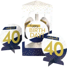 Navy & Gold Milestone Centerpiece Stands